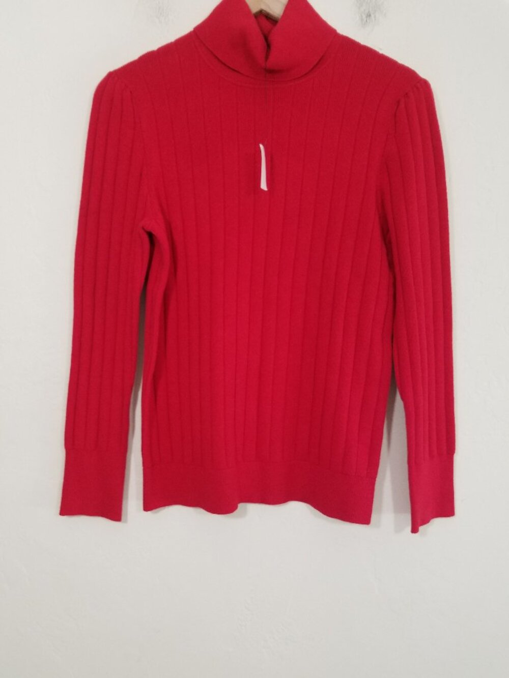 Talbots Cotton Blend Turtleneck Red Sweater Long Sleeve Sweater Size M
